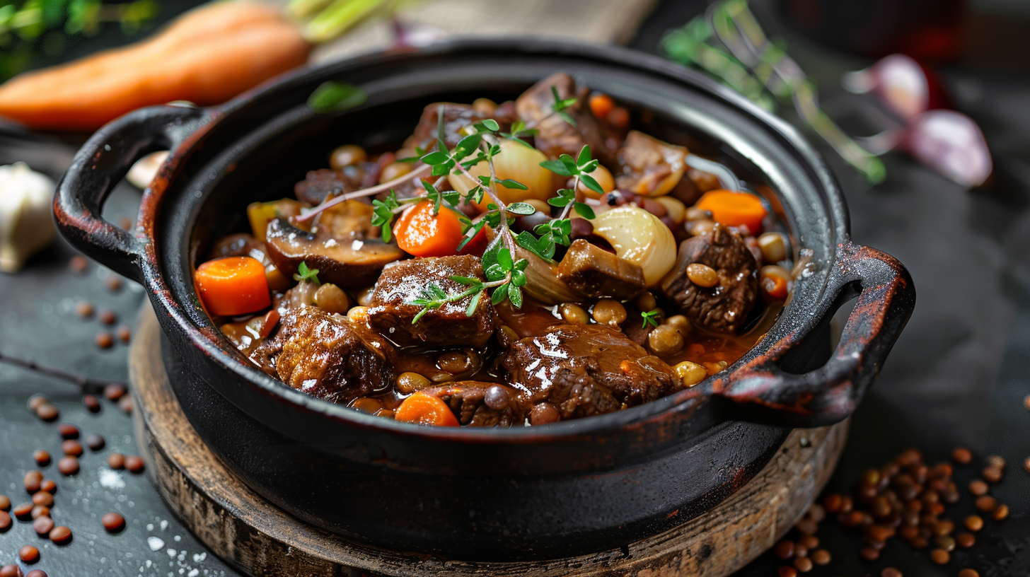 Bœuf Bourguignon Végétarien Revisitée