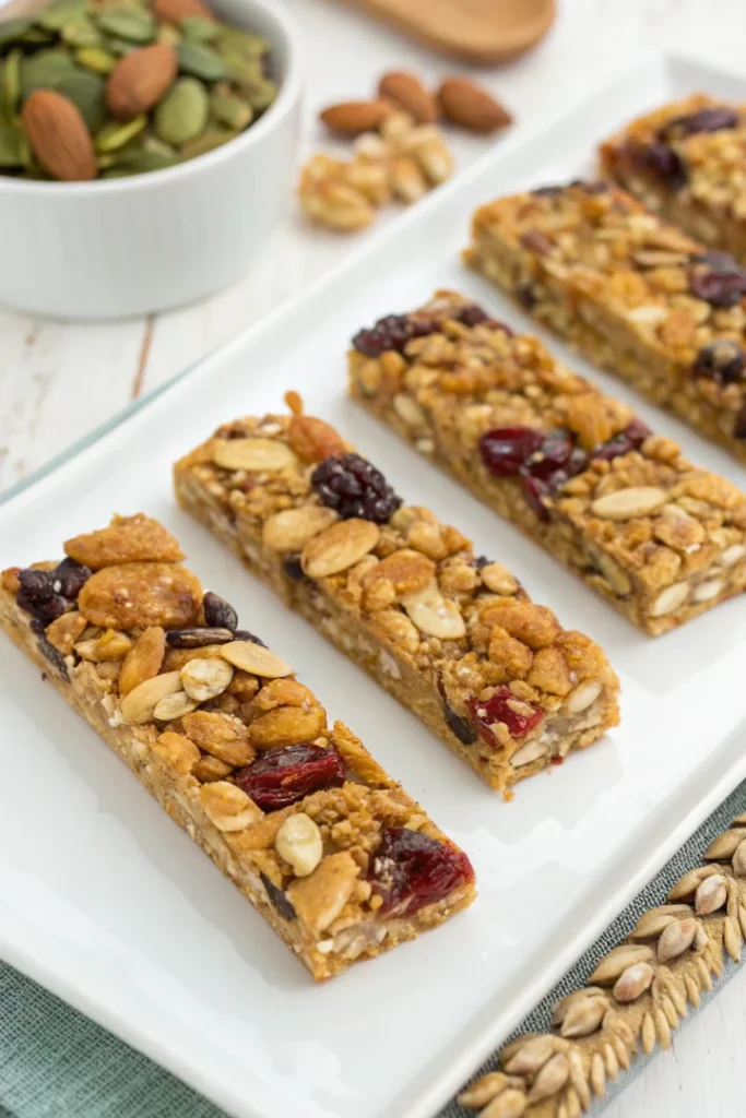 Barres de granola maison façon pâtisserie fine