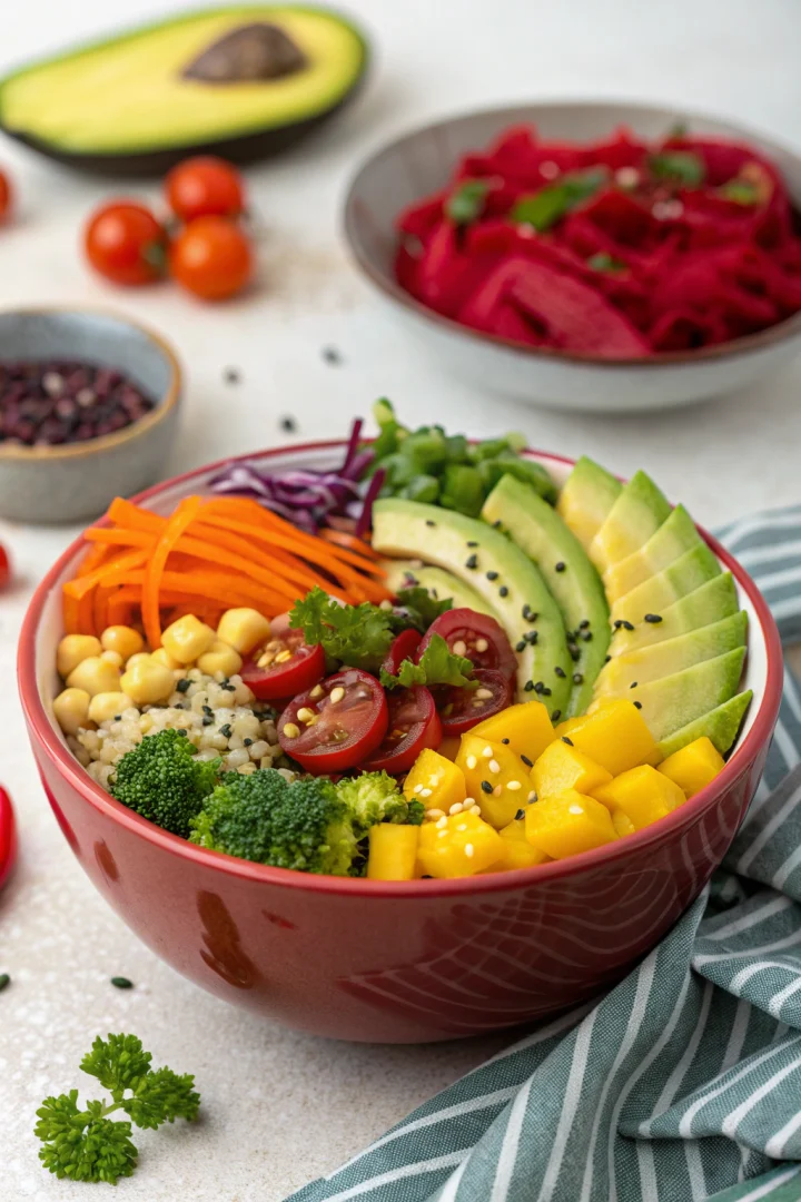 bowl bouddha, végétarien, protéines, lunch healthy créatif façon brunch