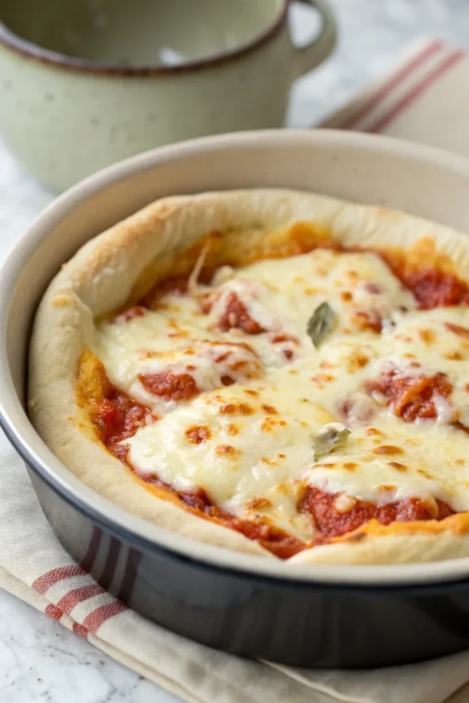 Bol pizza fondant au fromage (version légère)