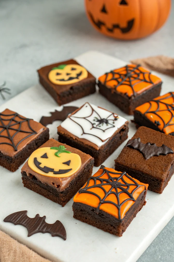 brownies, chocolat, Halloween, pâtisserie
