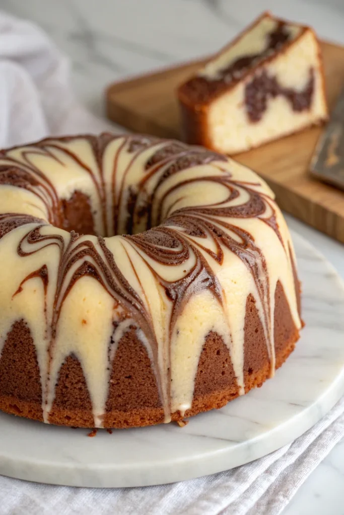 Cake marbré vanille-chocolat moelleux