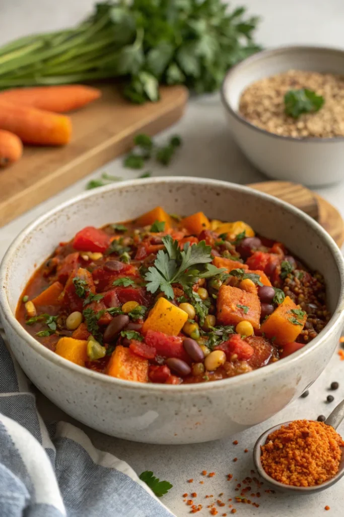 Chili végétarien revisité aux légumes d’automne