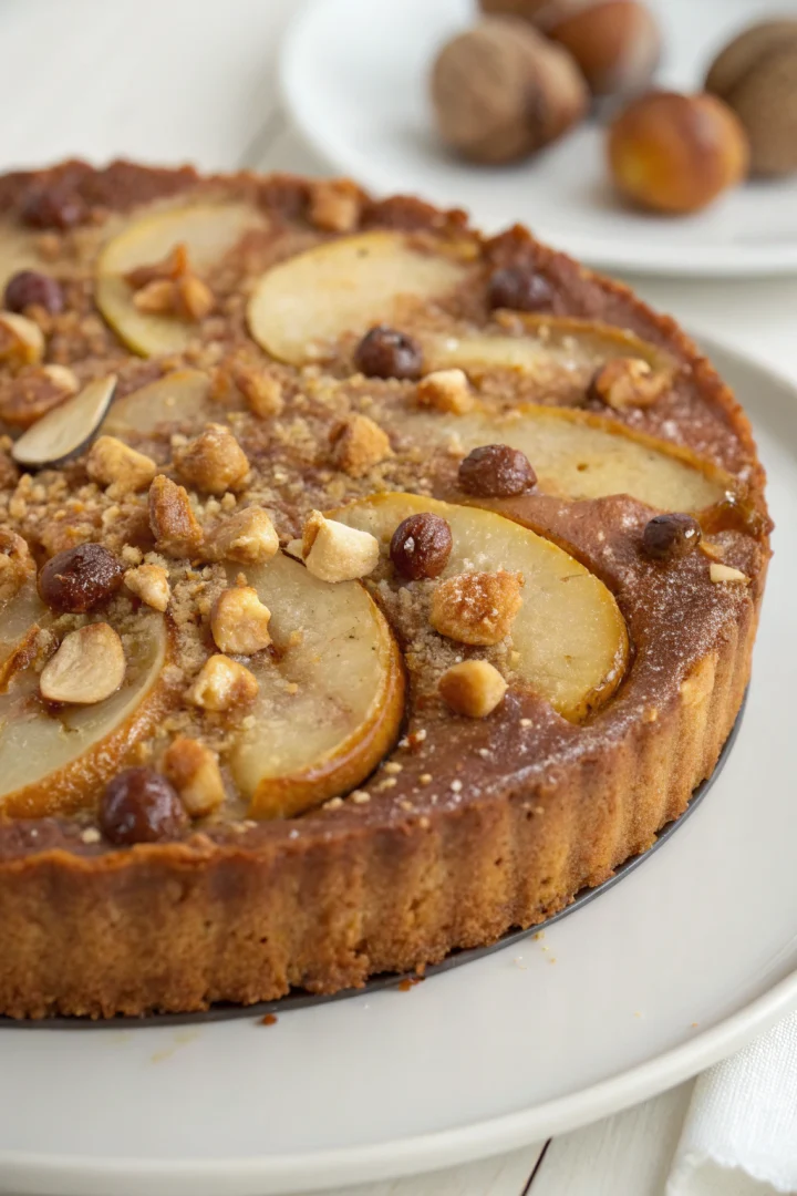 clafoutis poire, châtaigne, dessert automne créatif façon brunch