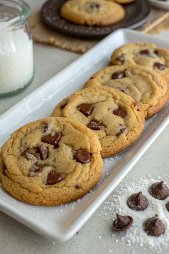 Ingrédients pour cookies, choco, astuces, moelleux