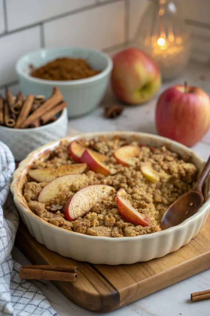 Crumble aux pommes et épices d’automne : recette facile et réconfortante