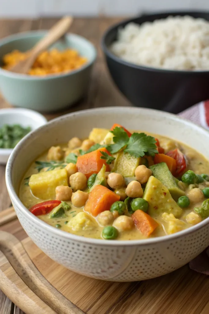 Curry de légumes coco et pois chiches