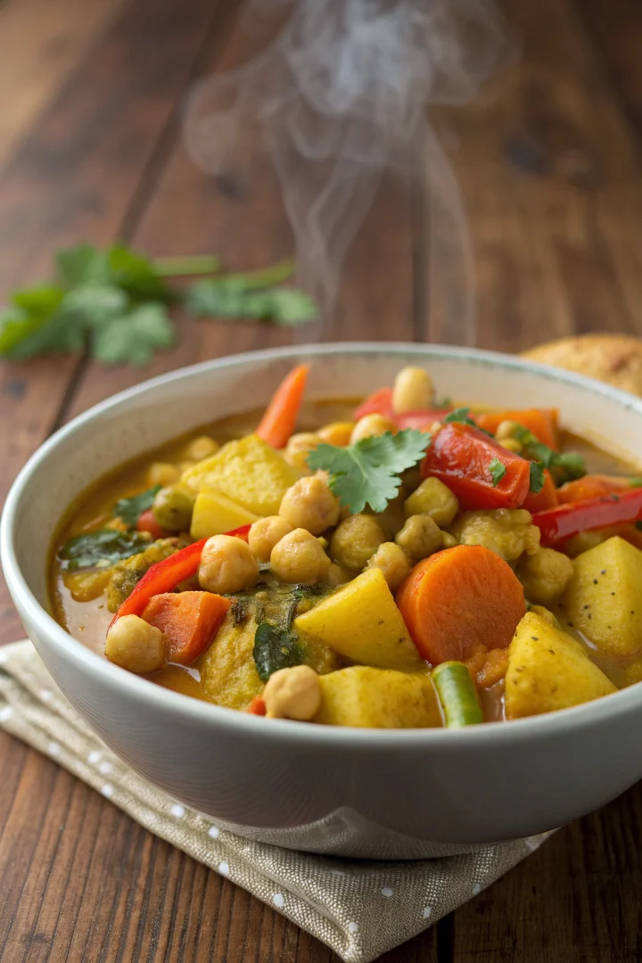 curry, légumes, coco, vegan recette croustillante et plus saine