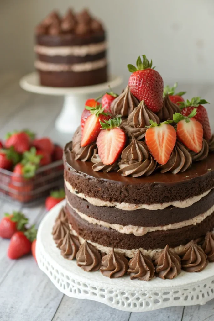 Gâteau d’anniversaire chocolat et fraise : recette facile et spectaculaire