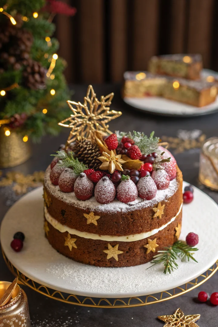 gâteau, Noël, pâtisserie, dessert