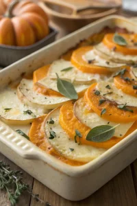 Gratin de courge et reblochon à la sauge