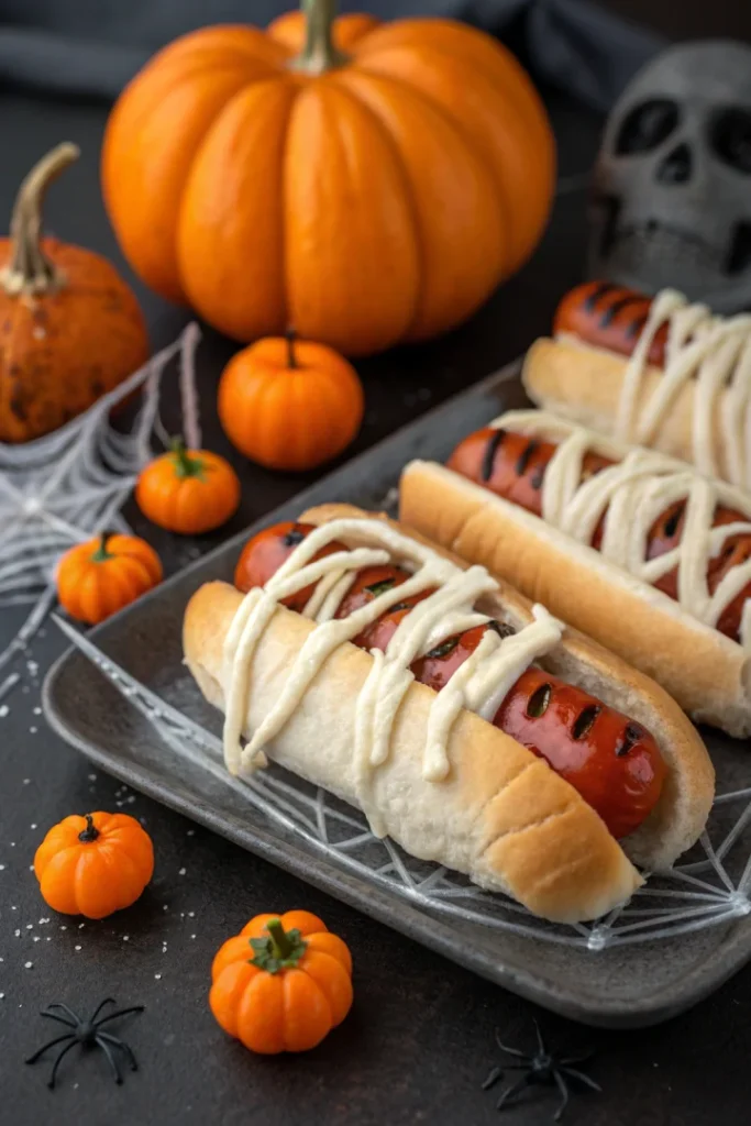 Hot-dogs momifiés d’Halloween façon créative