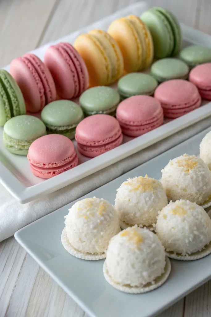 Macarons vegan fondants à la noix de coco