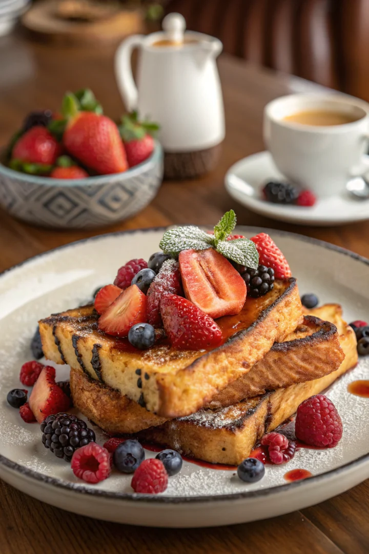 pain, perdu, fruits, brunch recette croustillante et plus saine