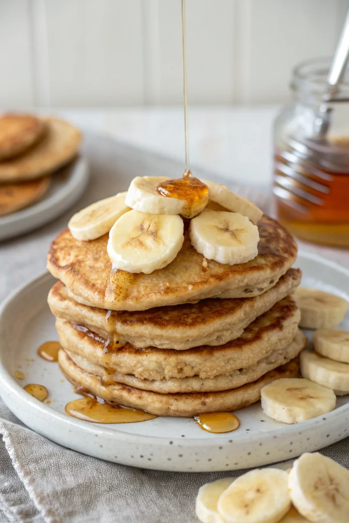 pancakes banane, sans gluten, petit-déjeuner healthy, meal planning créatif façon brunch