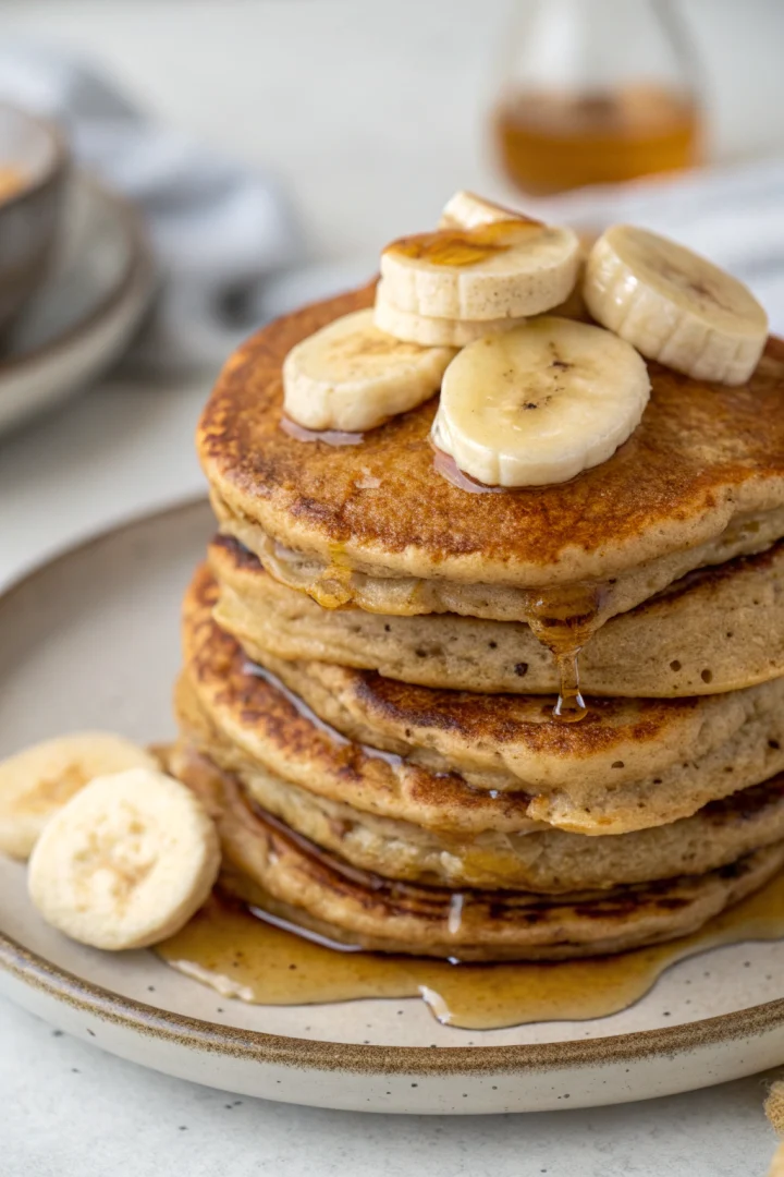 pancakes banane, sans gluten, petit-déjeuner healthy, meal planning créatif façon brunch
