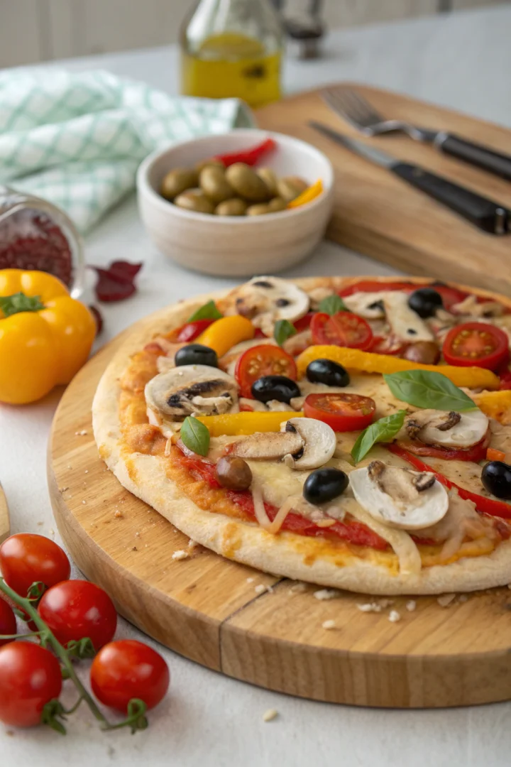 pizza, maison, italienne, familiale recette croustillante et plus saine