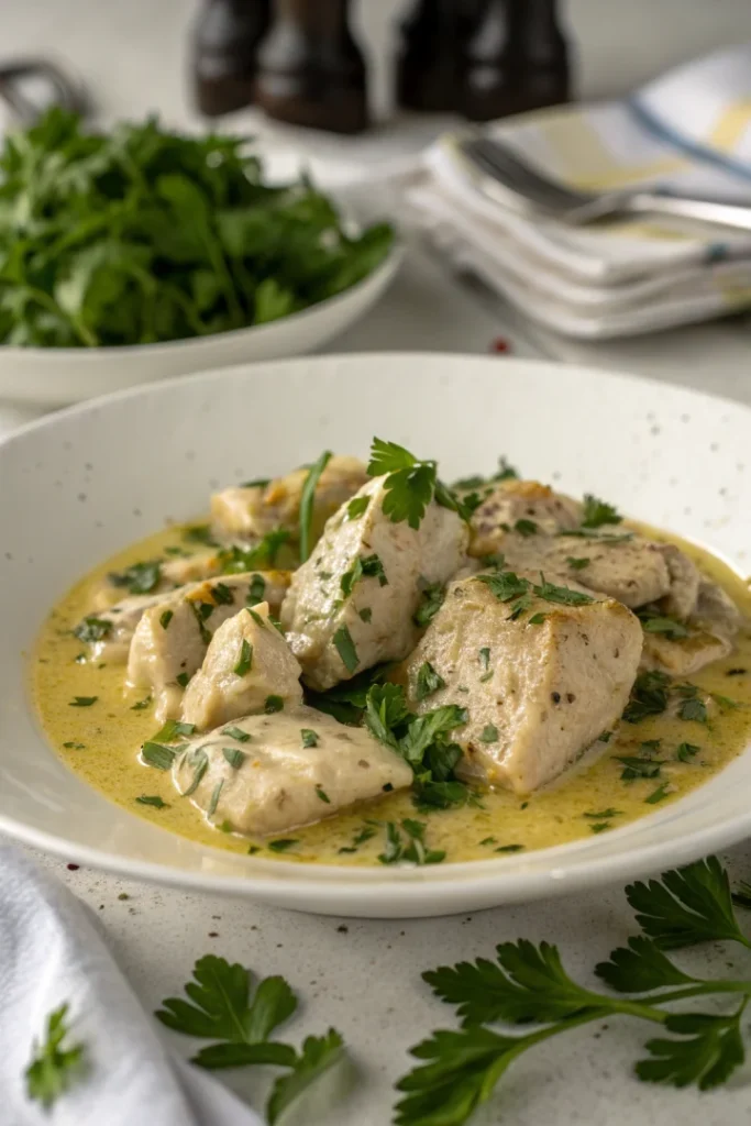 Poulet crémeux aux herbes : un dîner rapide et savoureux