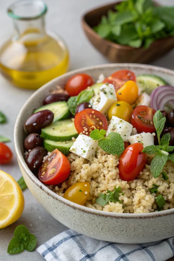 salade de quinoa, recette healthy, lunch équilibré, meal planning créatif façon brunch