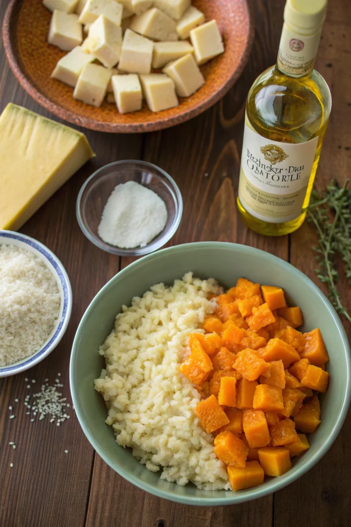 risotto courge, vin jaune, recette automne créatif façon brunch