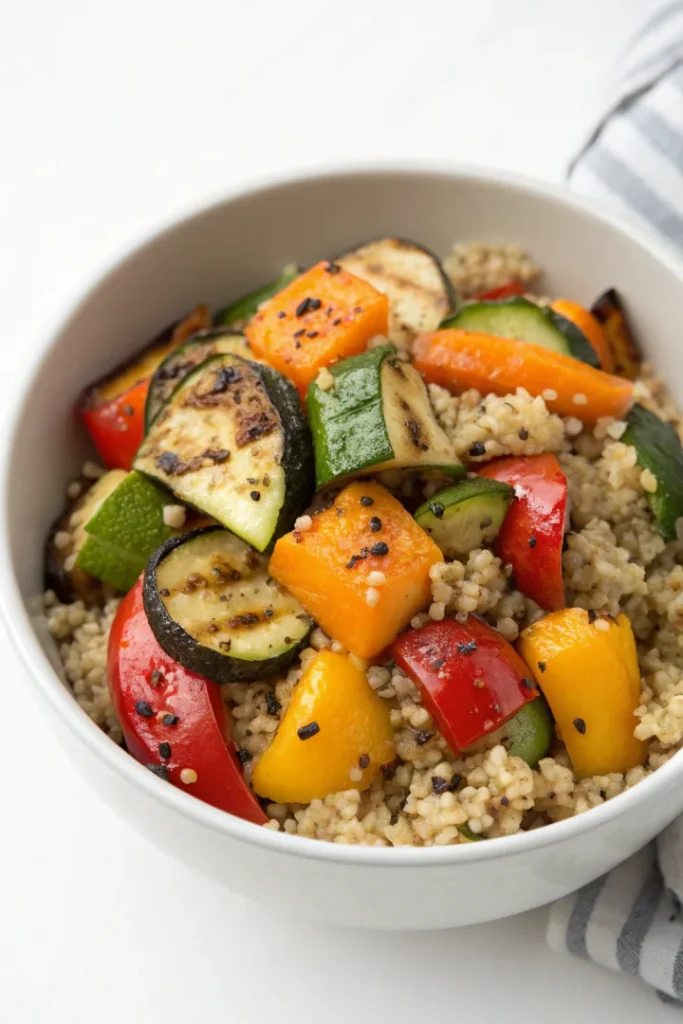 Salade de quinoa et légumes grillés