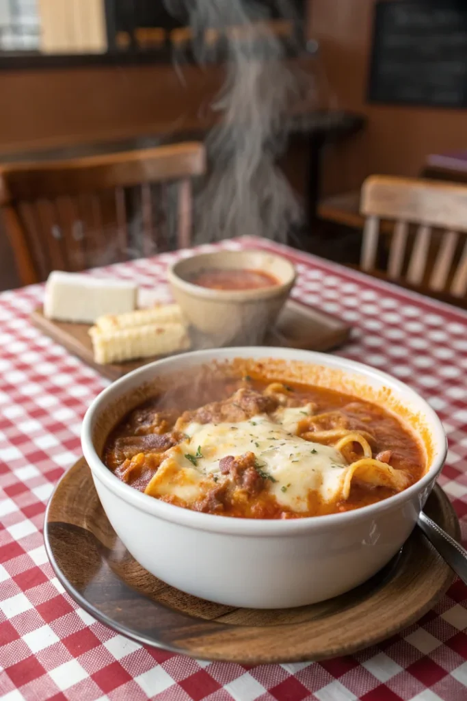 Soupe de lasagnes crémeuse façon bistrot italien