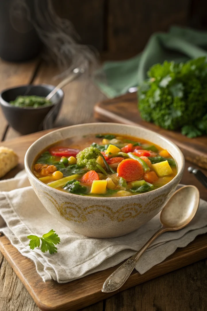 soupe, légumes, potager, santé recette croustillante et plus saine