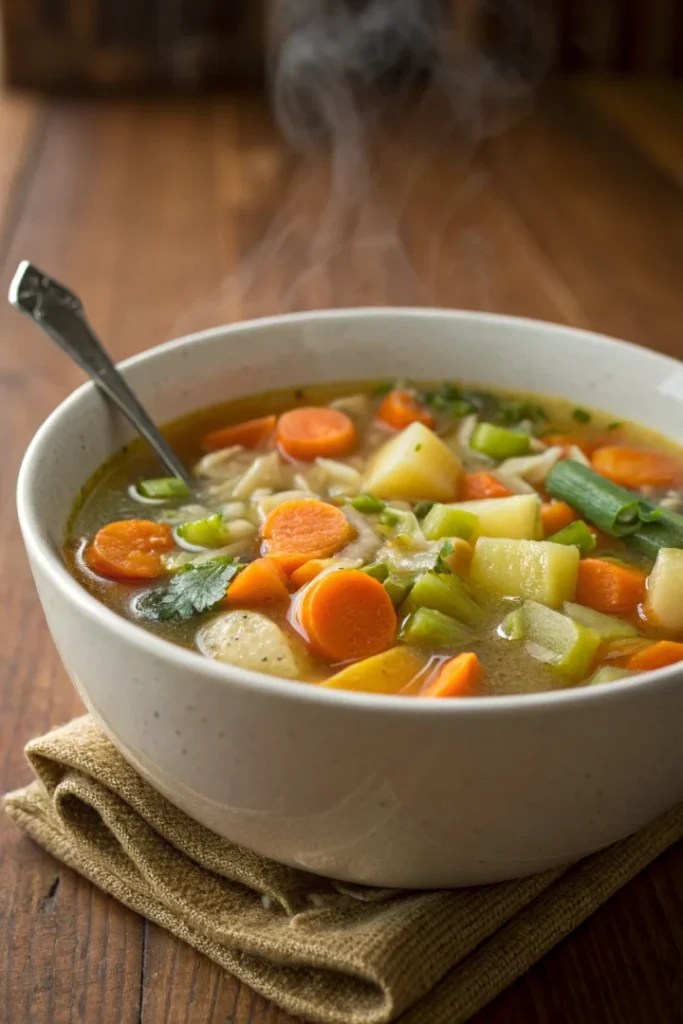 Soupe hivernale traditionnelle aux légumes