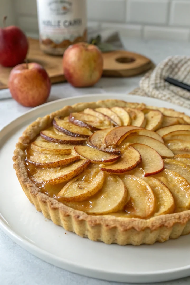 tarte, pommes, française, classique recette croustillante et plus saine