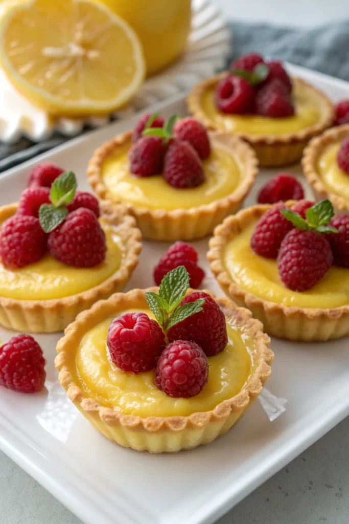 Tartelettes express citron et framboise