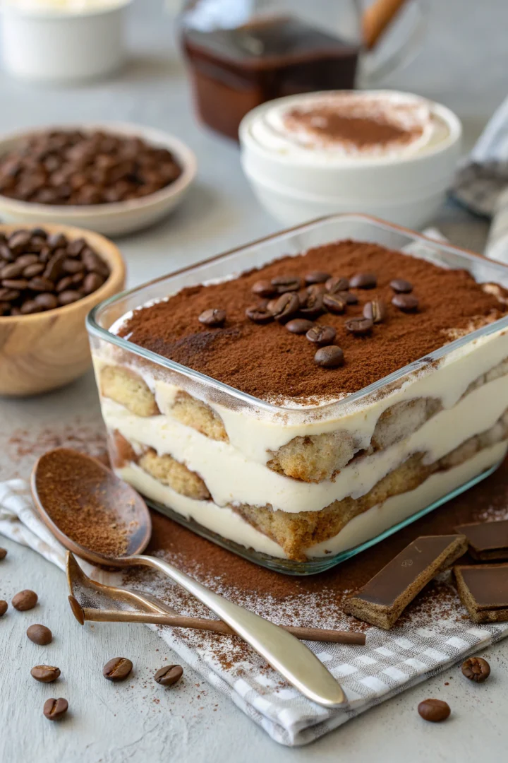 tiramisu, italien, café, dessert : une recette croustillante et plus saine