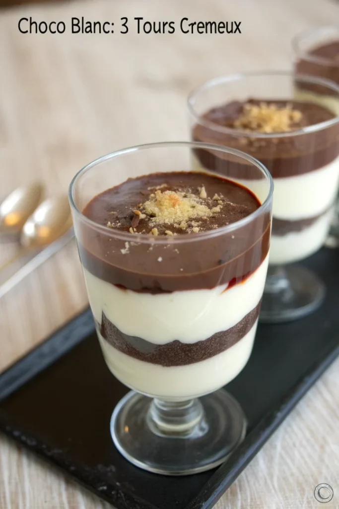 Choco blanc : 3 tours crémeux