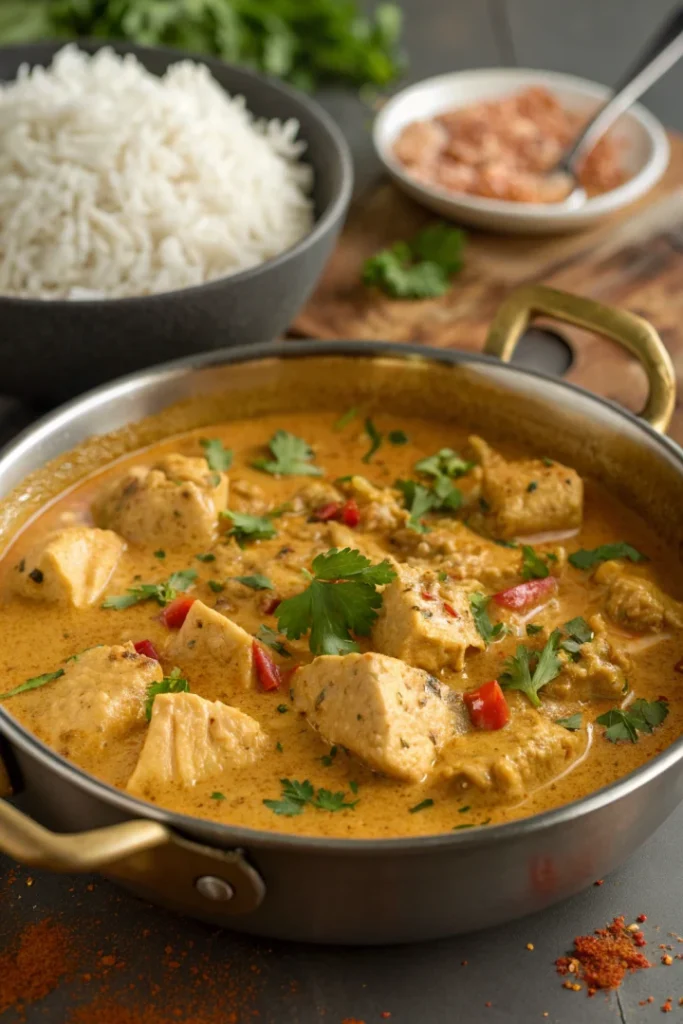 Curry de poulet crémeux pour plusieurs repas