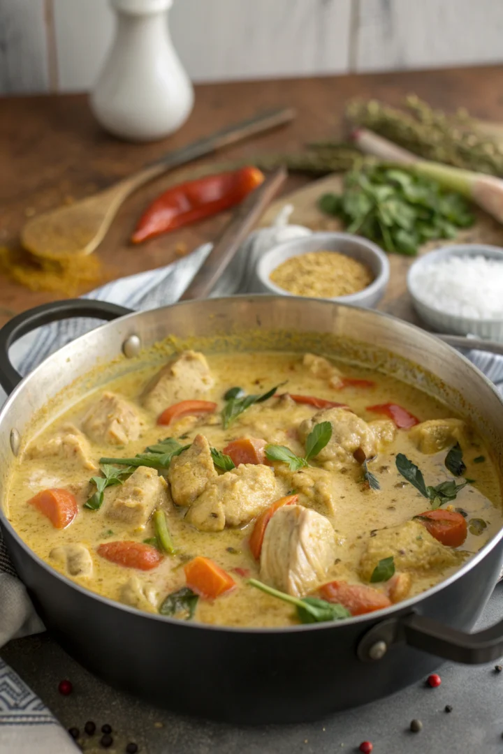 Curry Poulet Crémeux recette croustillante et plus saine