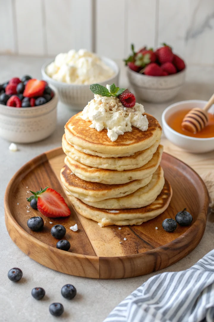 Pancakes ricotta légers et moelleux