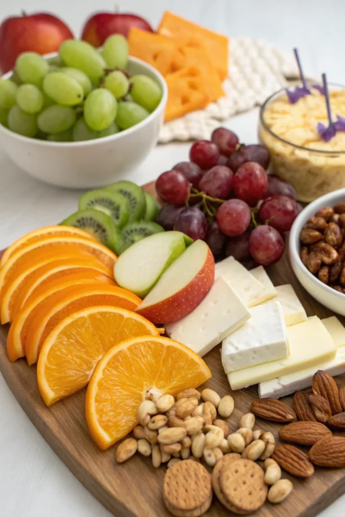 Snacks fruits, noix & fromage
