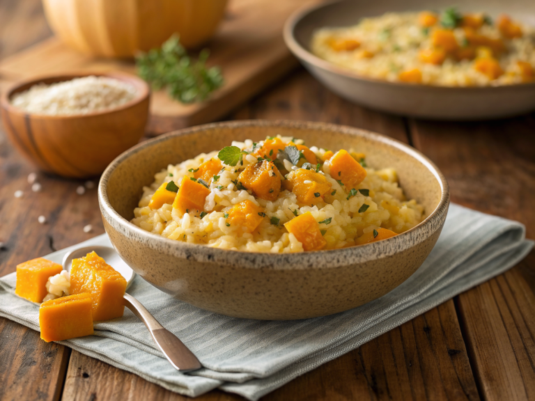 Ce risotto fondant au butternut va devenir votre plat réconfort préféré de l&rsquo;automne